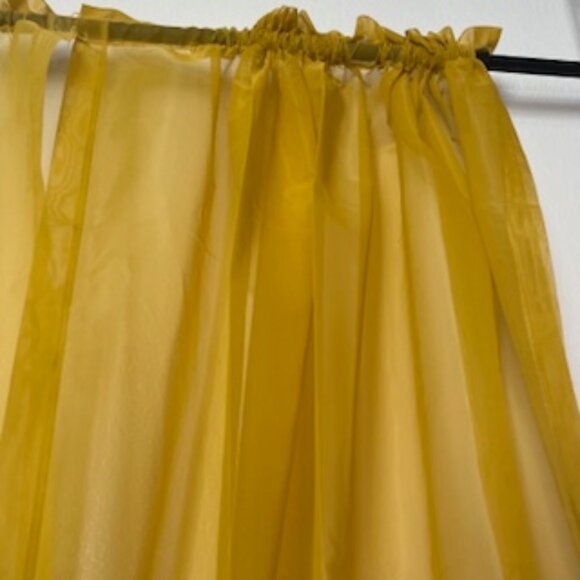 Everton Sheer Curtains Golden Rod Set Of 4 Pocket Panels - Picture 2 of 9